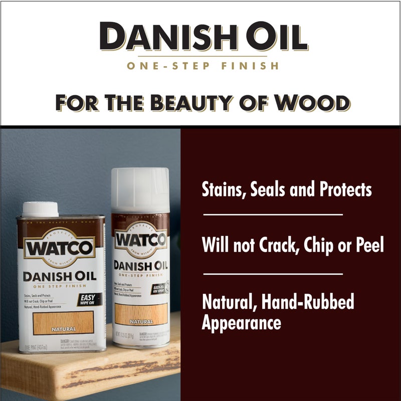 Watco 65751 Danish Oil Wood Finish, Pint, Natural - Image 3